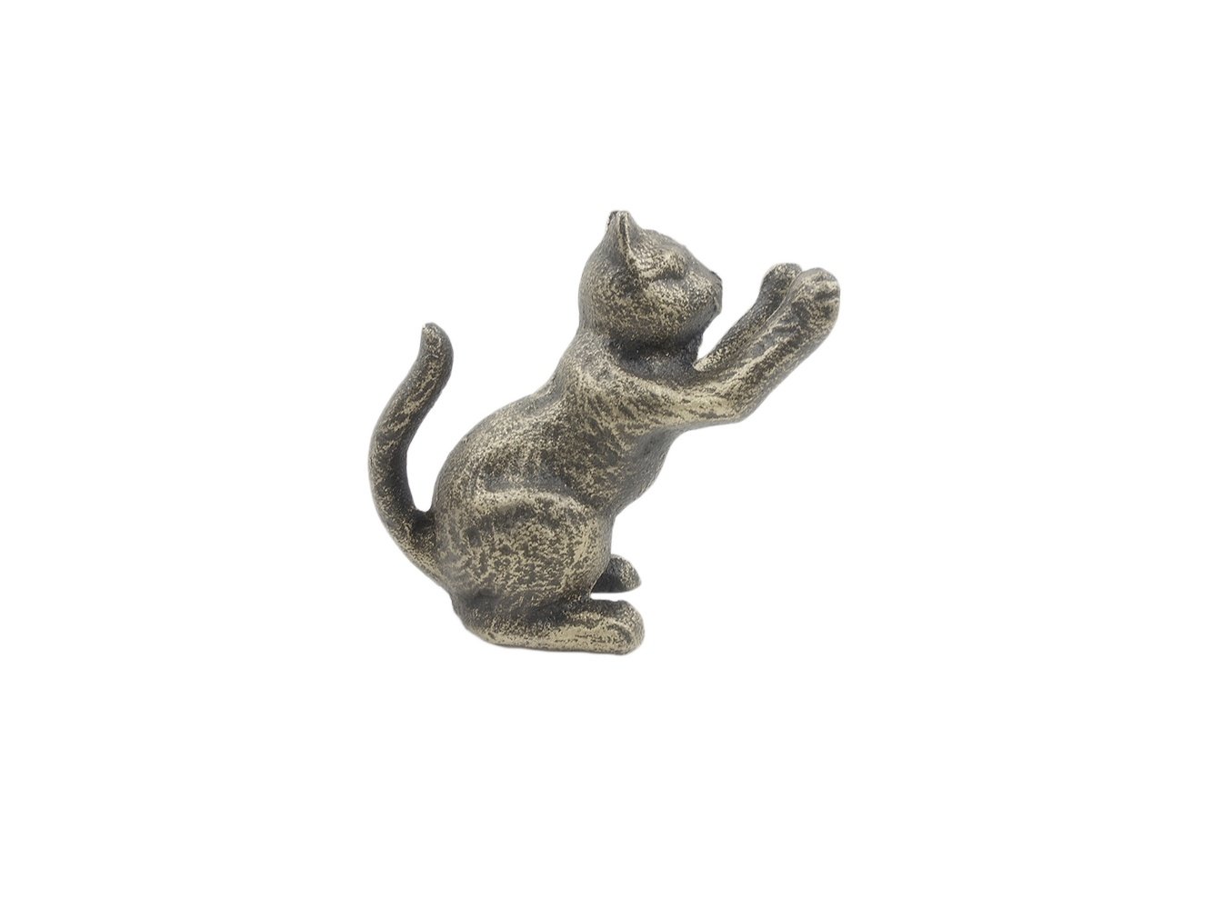 Rustic Gold Cast Iron Cat Door Stopper 5""