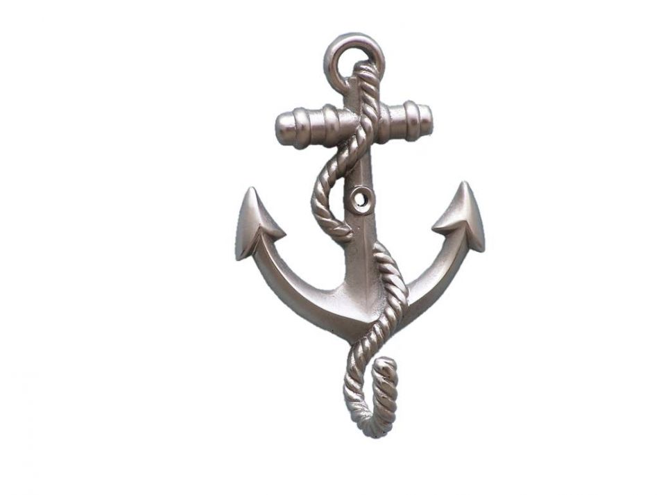 Silver Finish Anchor With Rope Hook 5""