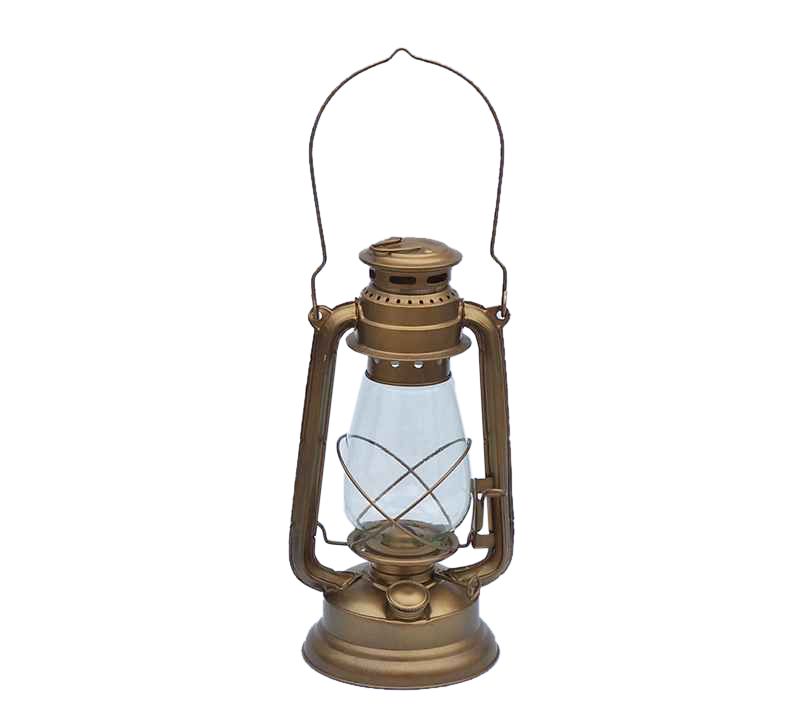 Antique Brass Hurricane Lantern 19""