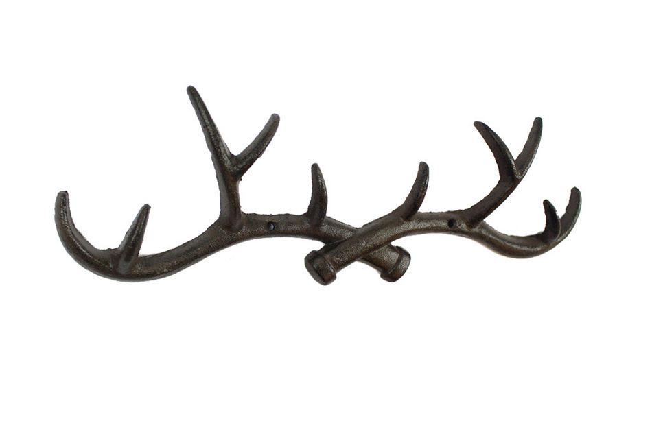 Cast Iron Antler Wall Hooks 15""