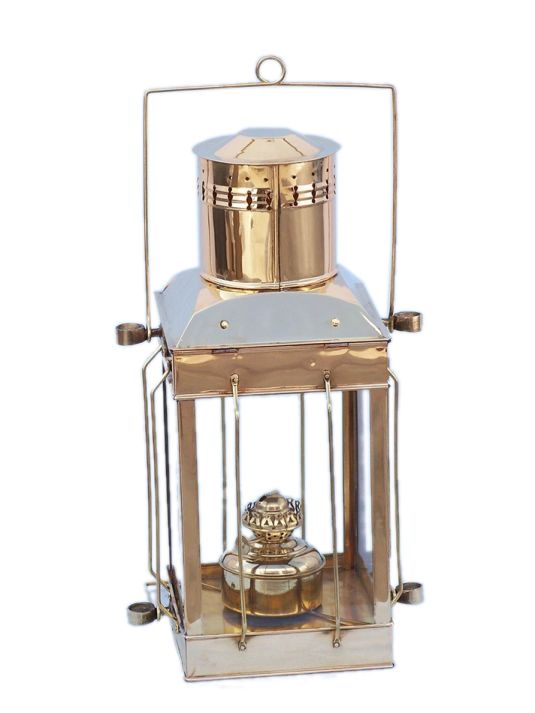Solid Brass Cargo Oil Lamp 11""