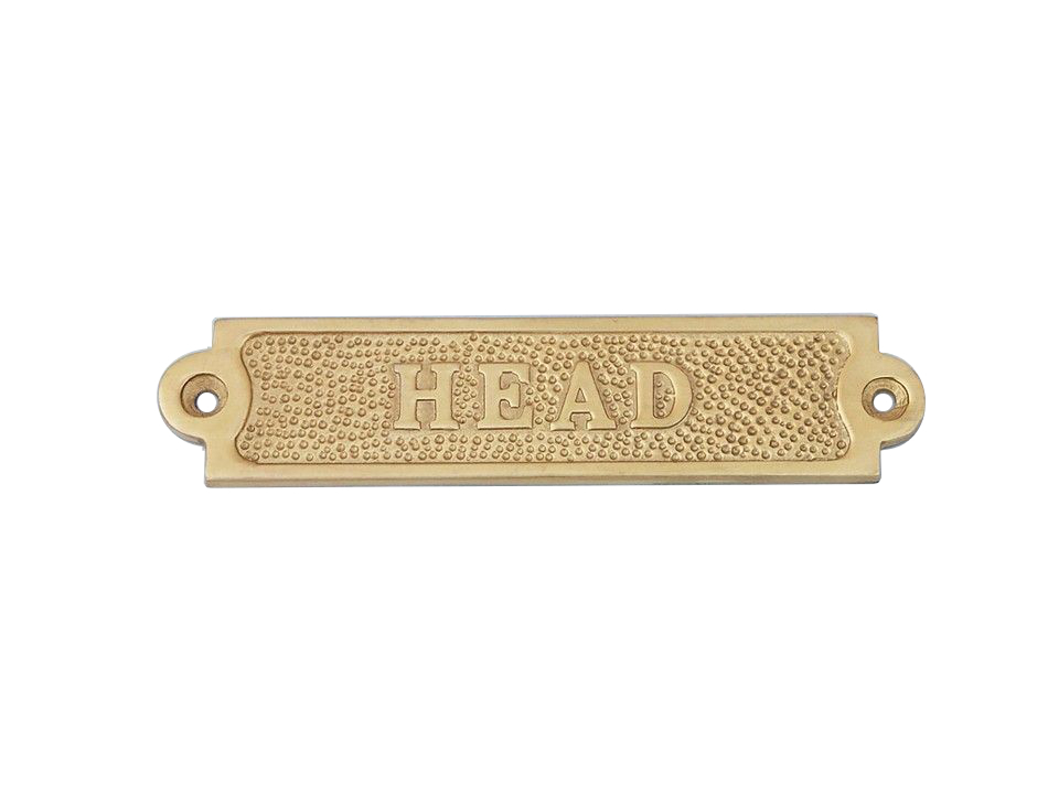 Brass Head Sign 6""