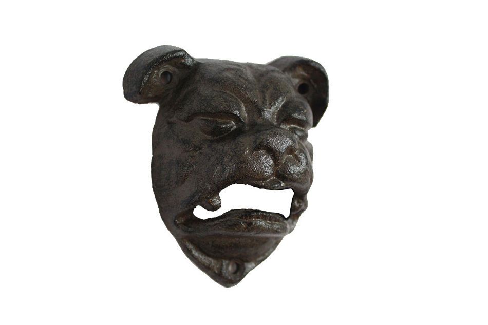 Cast Iron Bulldog Bottle Opener 4""