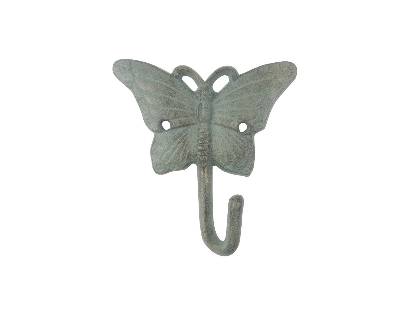Antique Seaworn Bronze Cast Iron Butterfly Hook 6""