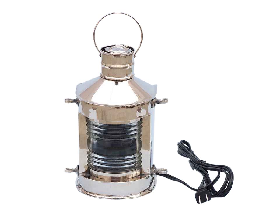 Chrome Masthead Electric Lamp 10""