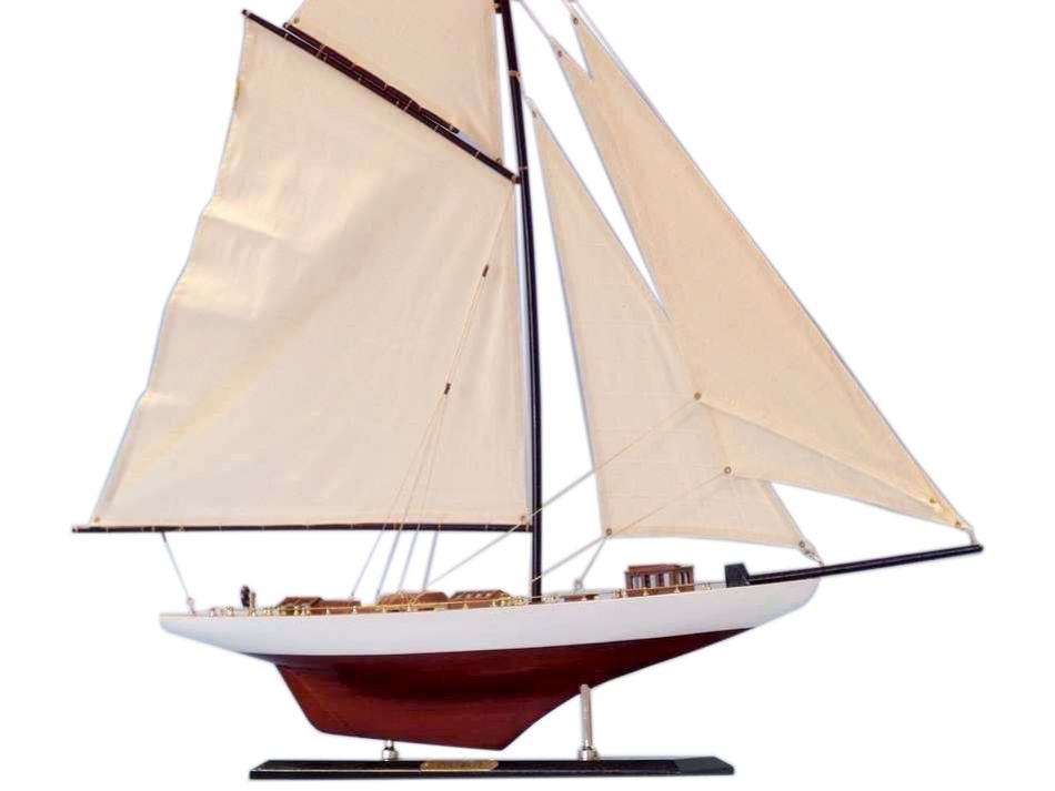 Wooden Columbia Limited Model Sailboat Decoration 35""