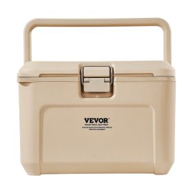VEVOR Portable Cooler, 16.5 QT Hard Cooler with Ice Retention, Heavy-Duty Handles and Cup Holder, Lightweight Rigid Material Insulated Portable Cooler