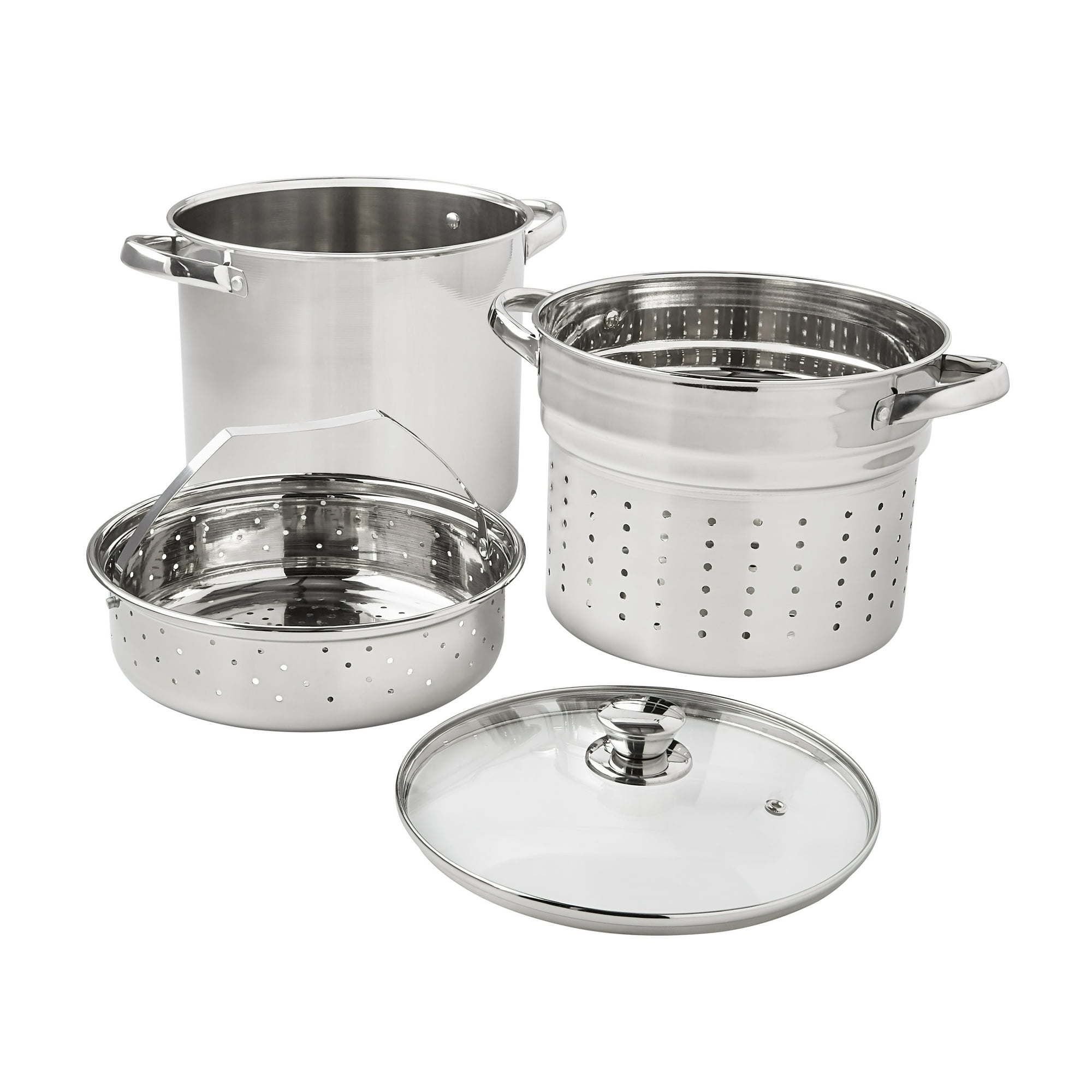 4-Piece Stainless Steel 8 qt Cooker Multipot Set