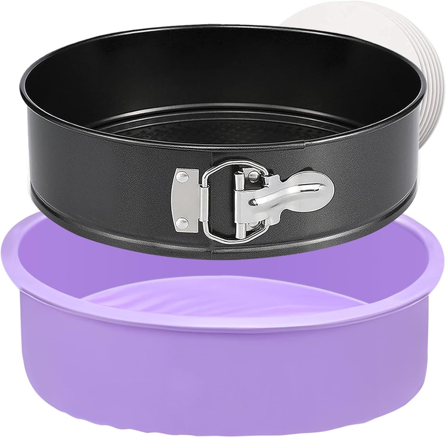 Springform Pan 9 Inch Nonstick Cheesecake Pan with Protector, Leakproof Spring Form Pan for Cheesecake, Round Cheese Cake Pans for Baking