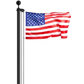 30FT Sectional Flag pole Kit, Heavy Duty Aluminum Alloy in Ground Flag poles for Outside, 3 Display Modes Flagpole with 3x5 American Flag