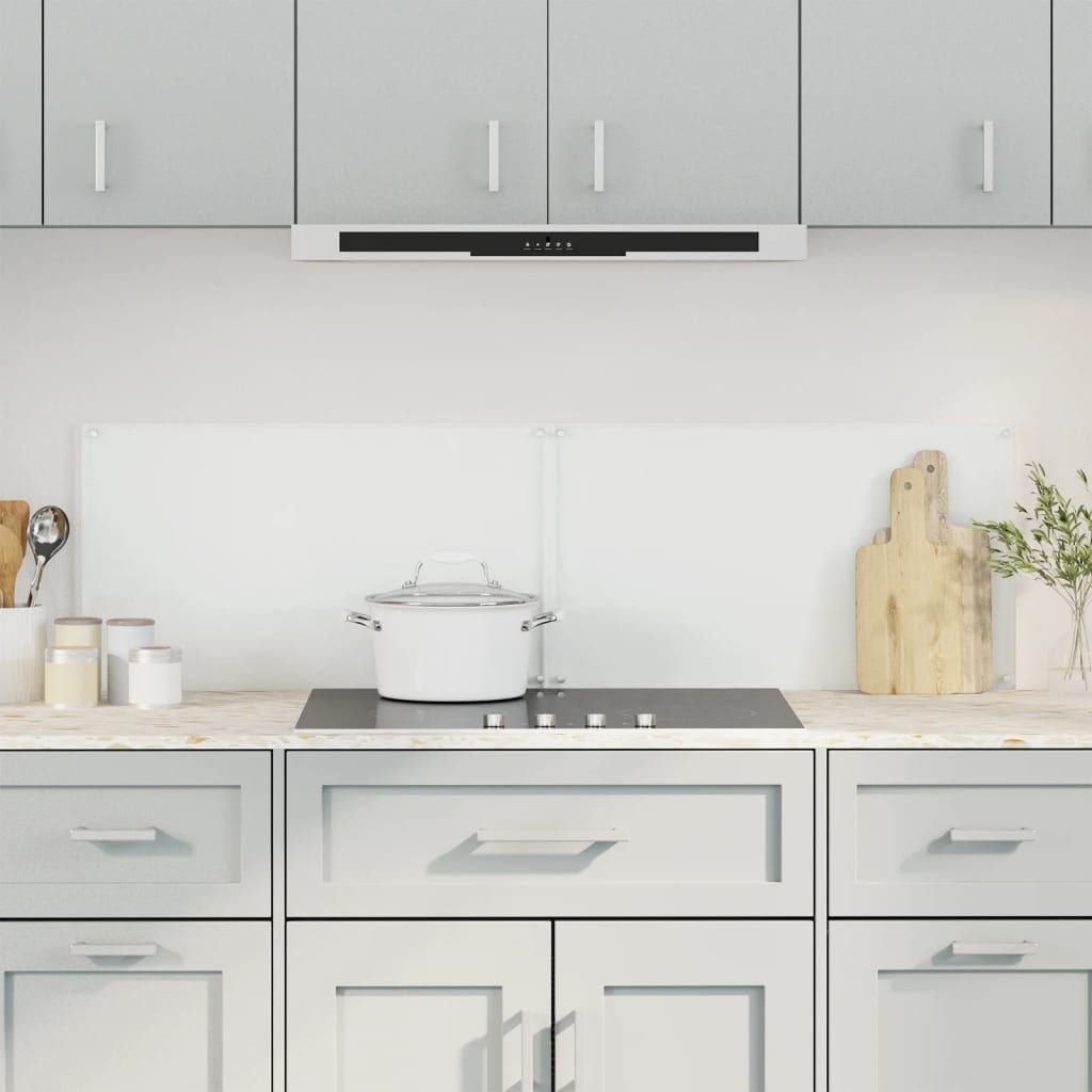 Kitchen Backsplashes 2 pcs Transparent 27.6"x15.7" Tempered Glass