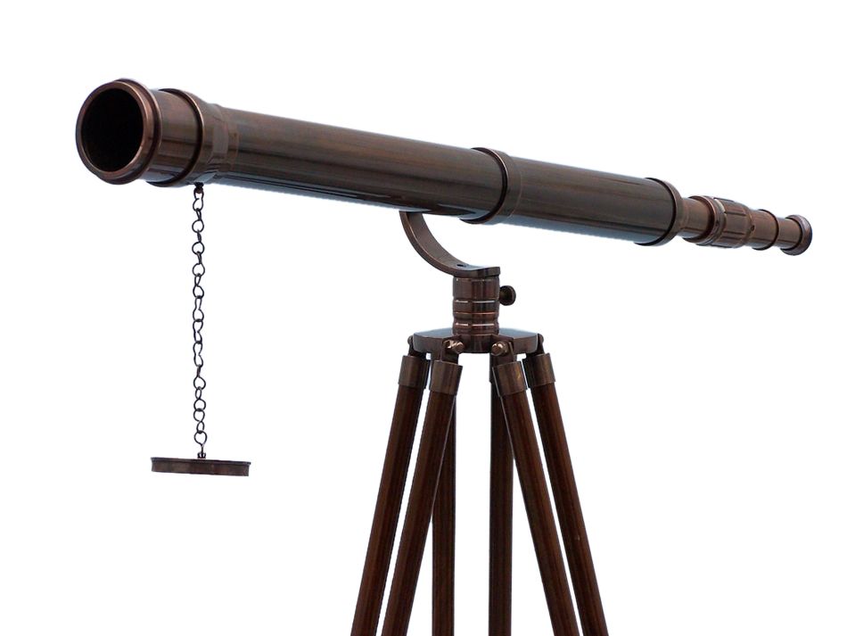Floor Standing Antique Copper Galileo Telescope 65""