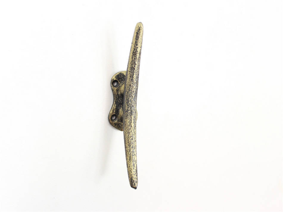 Rustic Gold Cast Iron Cleat Wall Hook 6""