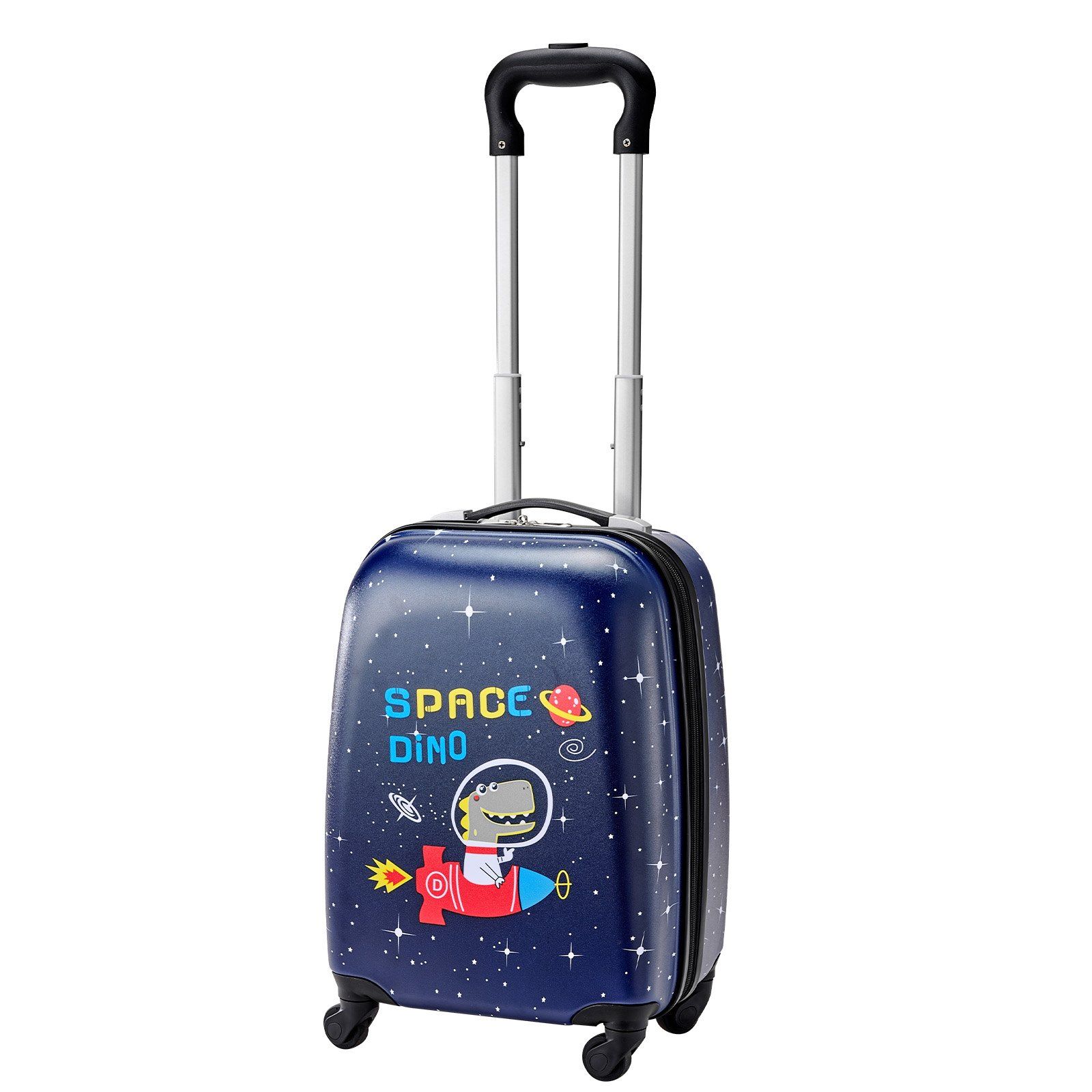 Kids Luggage Set, 2 Piece, 18 Inch Hardside Rolling Wheels Suitcase with Hard-Shell Backpack, Dinosaur Kids Carry on Luggage Set