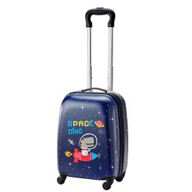 Kids Luggage Set, 2 Piece, 18 Inch Hardside Rolling Wheels Suitcase with Hard-Shell Backpack, Dinosaur Kids Carry on Luggage Set