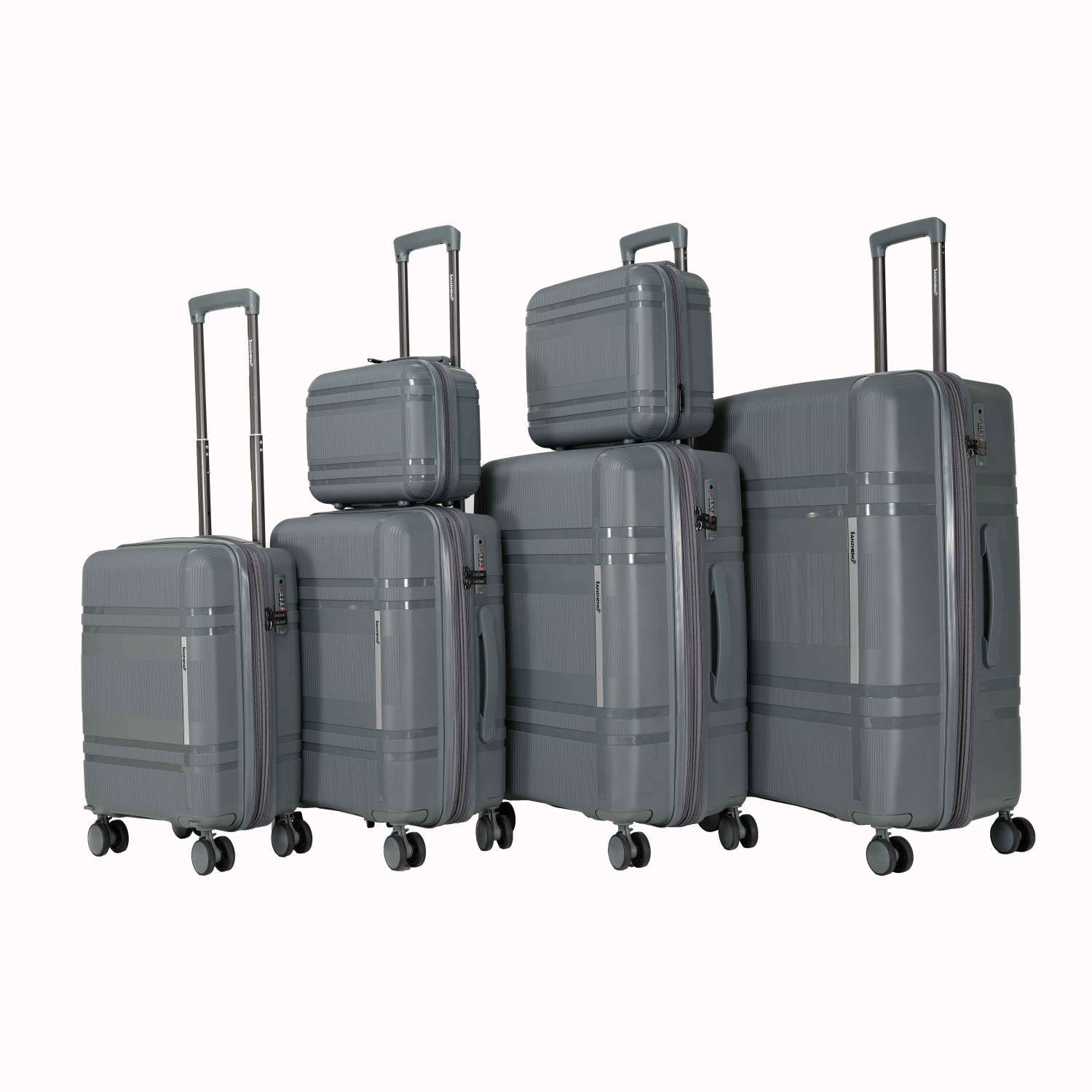 6-piece luggage set, expandable hard shell luggage set with rotating wheels, suitable for carry on luggage, unisex, lightweight travel luggage set