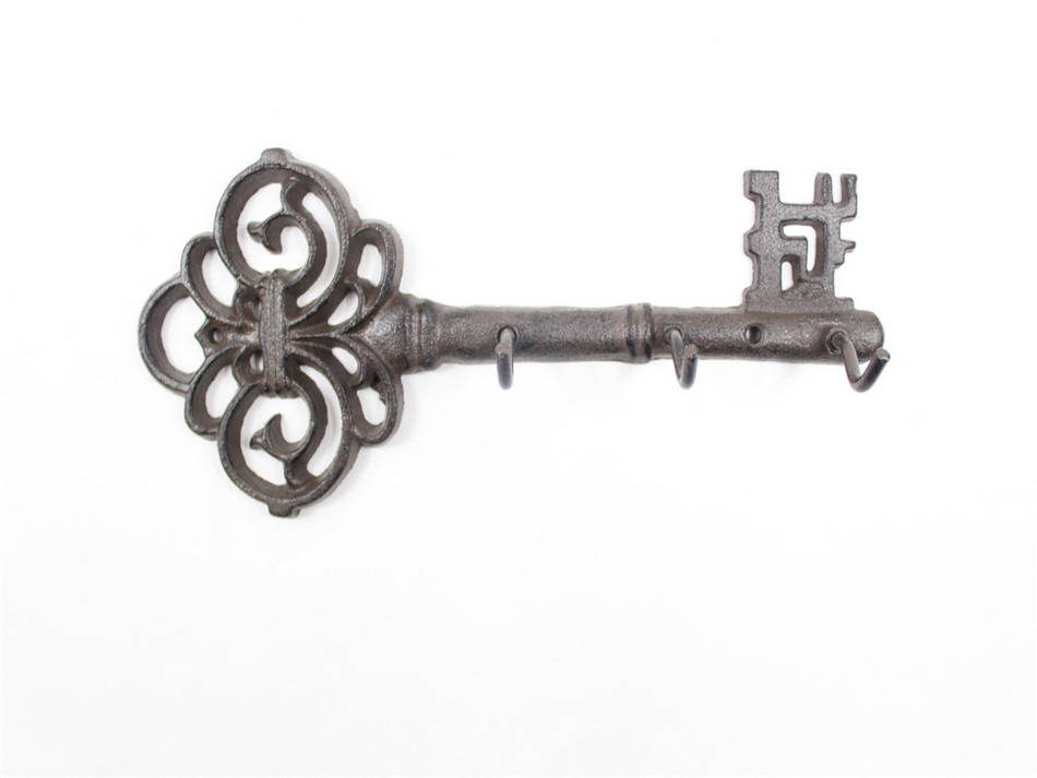 Cast Iron Vintage Key Wall Mounted Key Hooks 11""