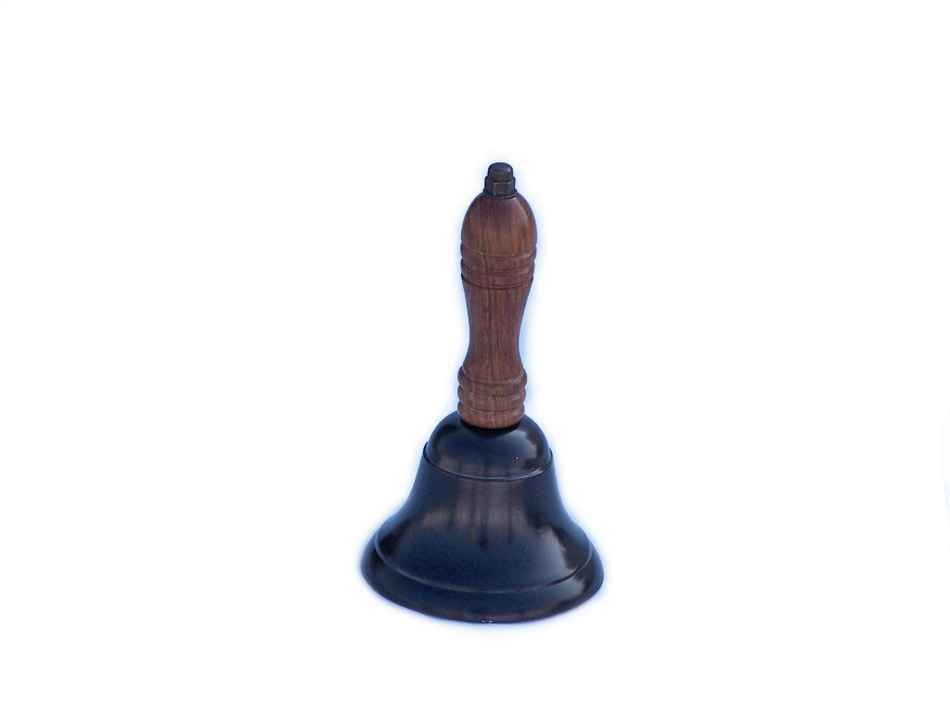 Bronze Hand Bell 7""