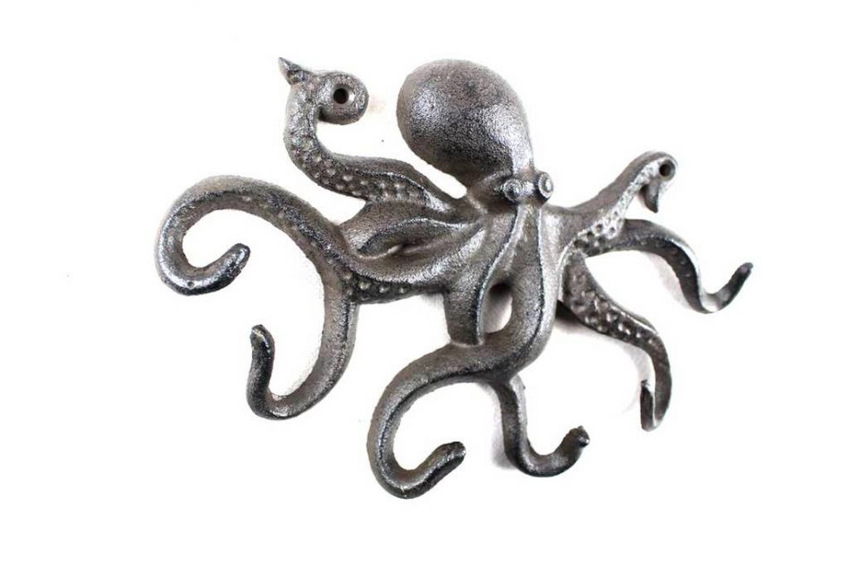 Cast Iron Octopus Hook 11"