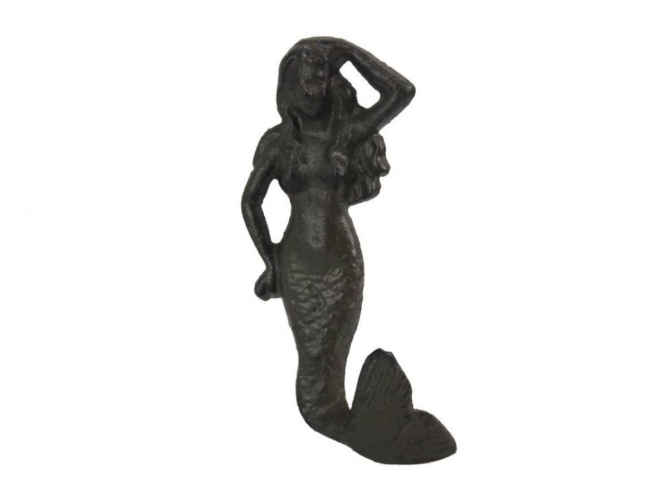 Cast Iron Mermaid Hook 6""