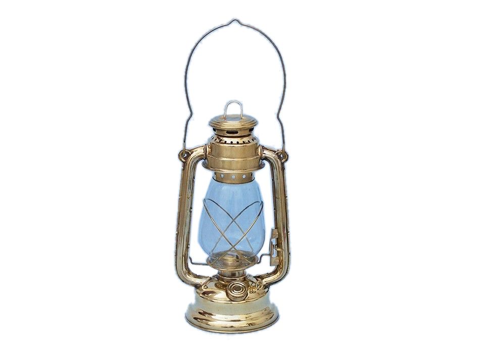 Solid Brass Hurricane Lantern 19""