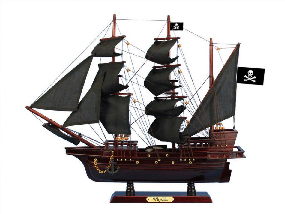 Wooden Whydah Gally Black Sails Pirate Ship Model 20""