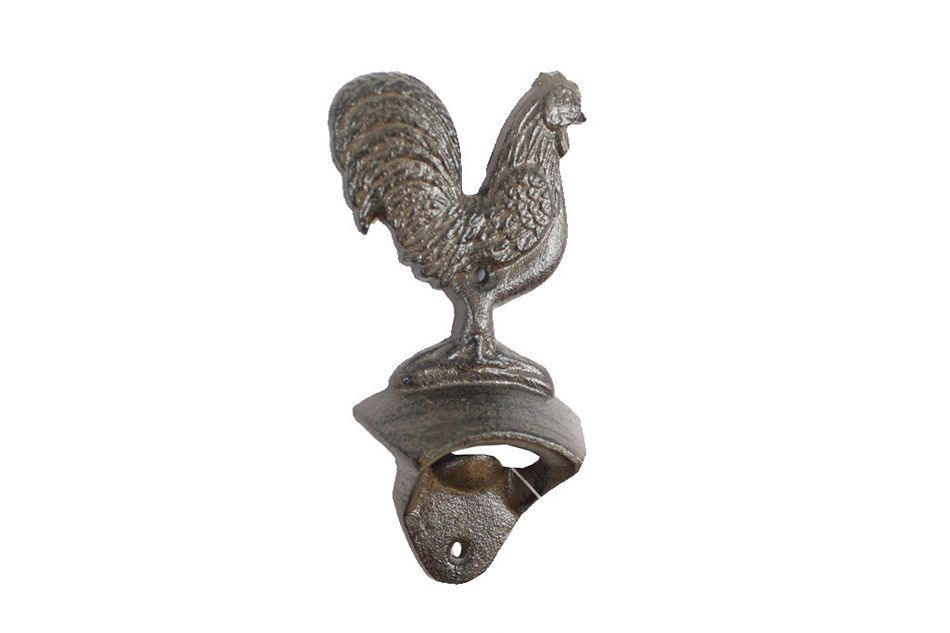 Cast Iron Rooster Bottle Opener 6""