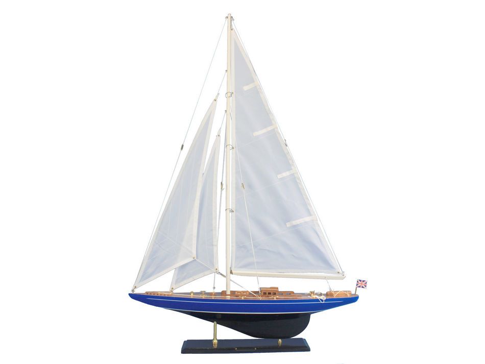 Wooden Velsheda Model Sailboat Decoration 35""
