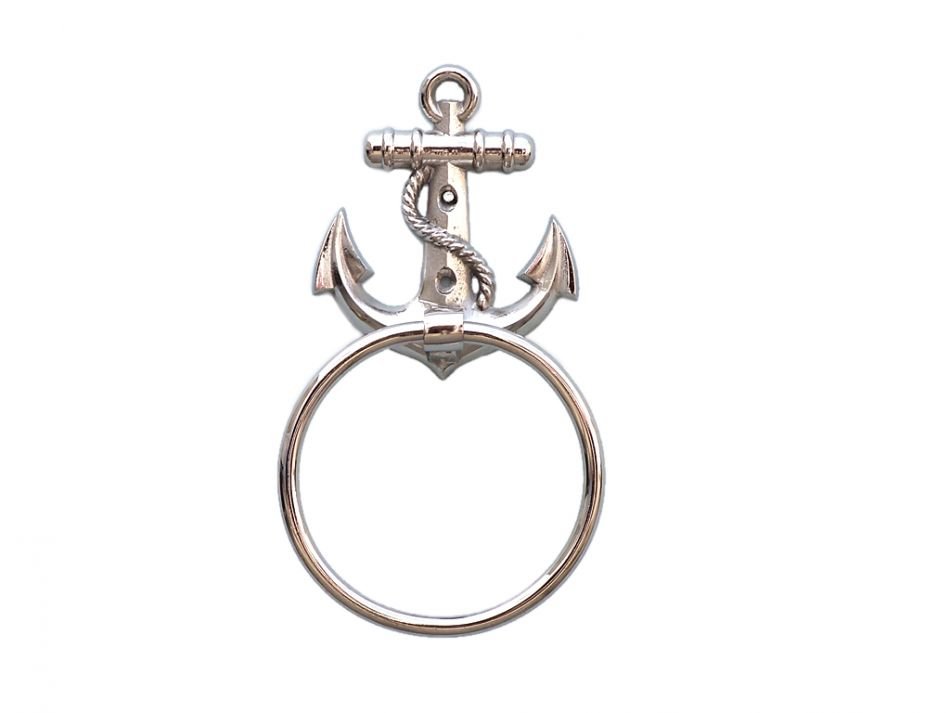 Chrome Anchor Towel Holder 9""