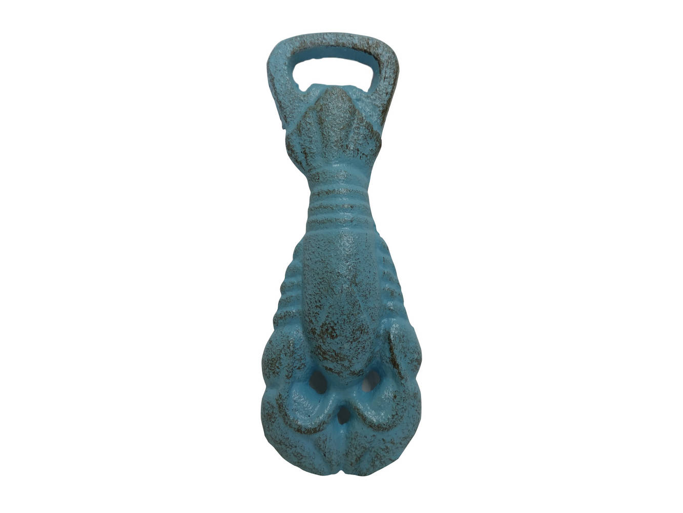 Rustic Light Blue Cast Iron Lobster Bottle Opener 6""