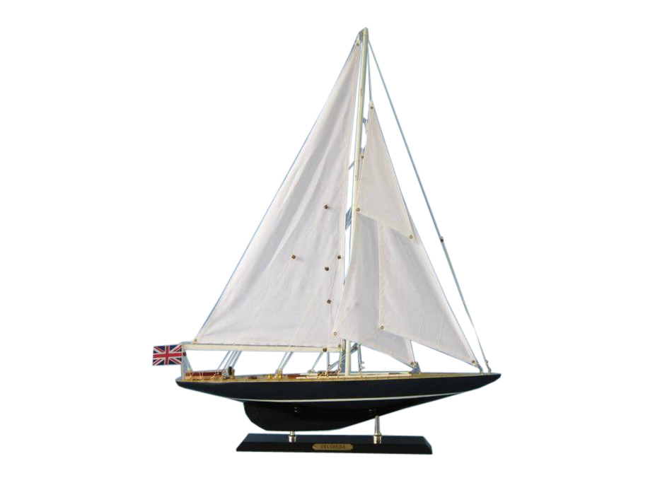 Wooden Velsheda Limited Model Sailboat Decoration 27""