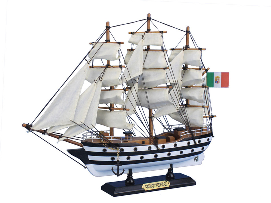 Wooden Amerigo Vespucci Tall Model Ship 15""