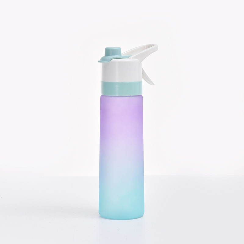 Spray Water Bottle For Girls Outdoor Sport Fitness Water Cup Large Capacity Spray Bottle Drinkware Travel Bottles Kitchen Gadgets (Option: PCPurple)