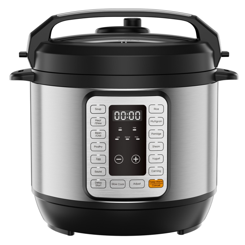 Electric Pressure Cooker, Multi-functional Kitchen Appliance, Instant Heating Multi-functional Cookingware, Stainless Steel Cookingware (Option: Silver  6QT)