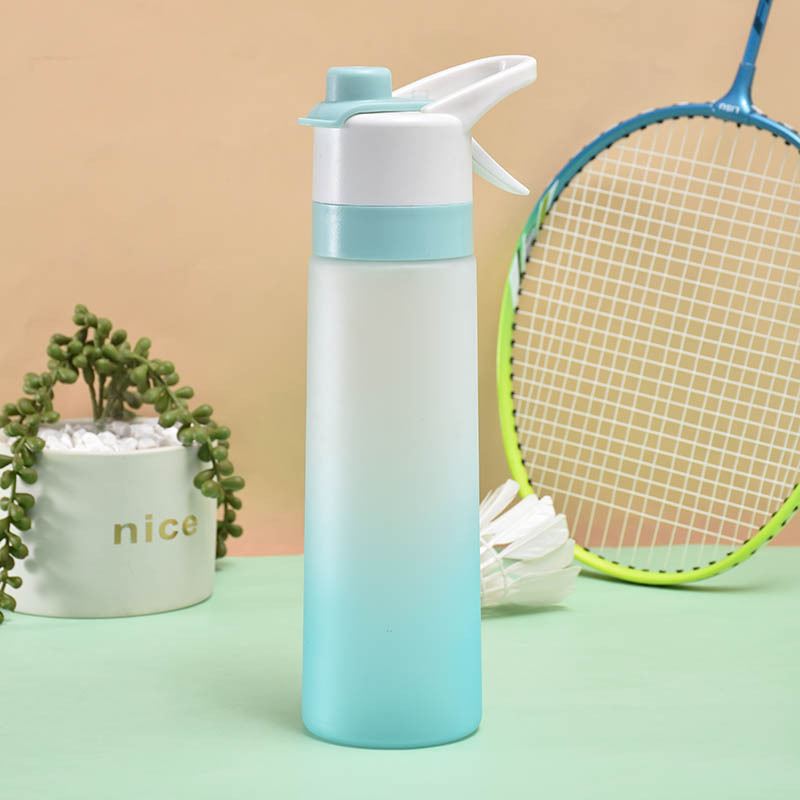Spray Water Bottle For Girls Outdoor Sport Fitness Water Cup Large Capacity Spray Bottle Drinkware Travel Bottles Kitchen Gadgets (Option: PCblue)