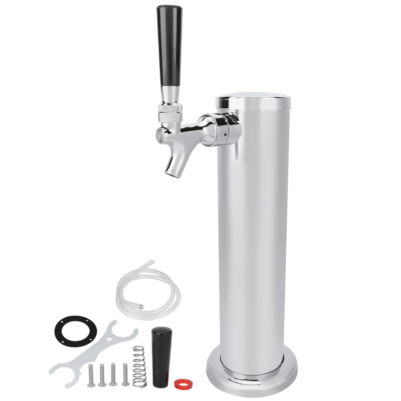 Stainless Steel Beer Draft Tower With Single Faucet Dispenser Home Brewing Equipment (Option: Default)