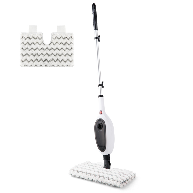 Steam Mops for Floor Cleaning, Unique Double-Sided Flip Design, 15 Seconds Fast Heating 10-in-1 Steam Cleaner for Kitchen, Living Room Wood Floor (Option: White)