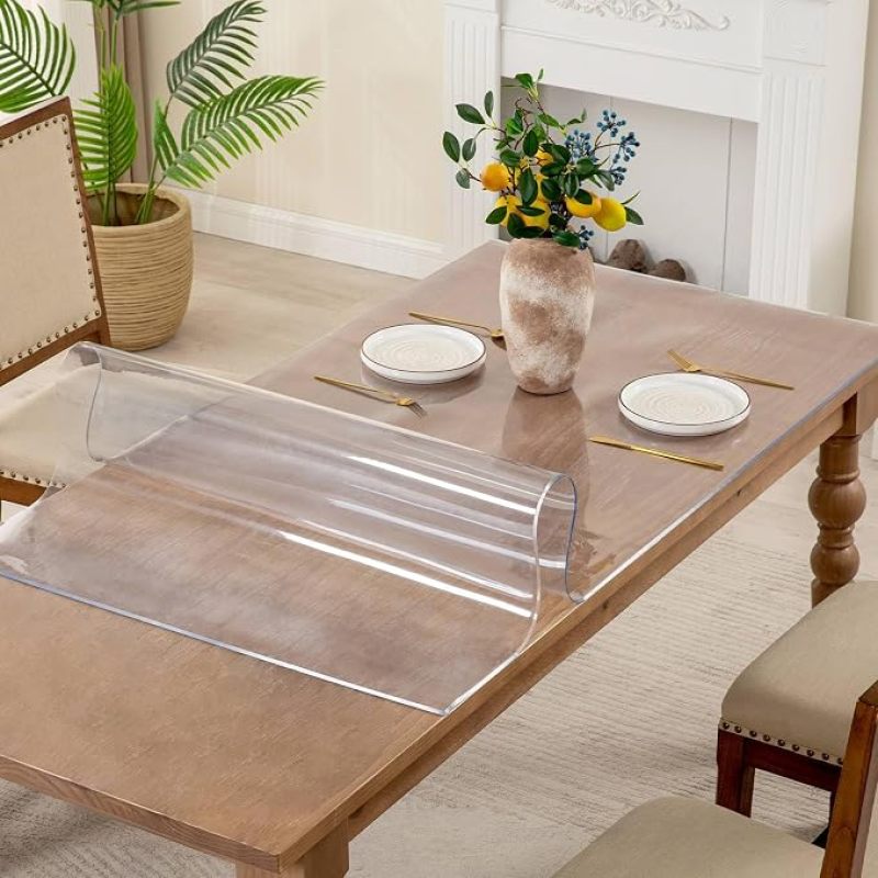 Table Cover 1.5 Mm Thick Clear PVC Desk Mat Protector Waterproof & Easy Cleaning Desk Pad Tablecloth For Office, Dining Room (Option: 1.5mm-32x71inches)