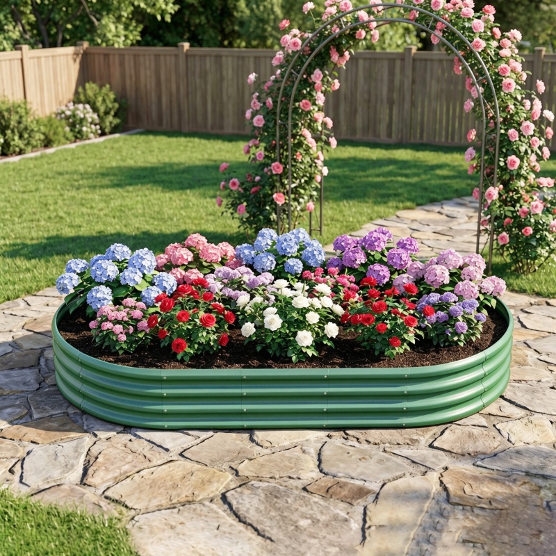 Galvanized Raised Garden Bed 6x3x1ft - Heavy Duty Metal Planter Box for Vegetables, Herbs & Flowers, Rust-Proof Outdoor Garden Bed with Large Cap (Option: green)