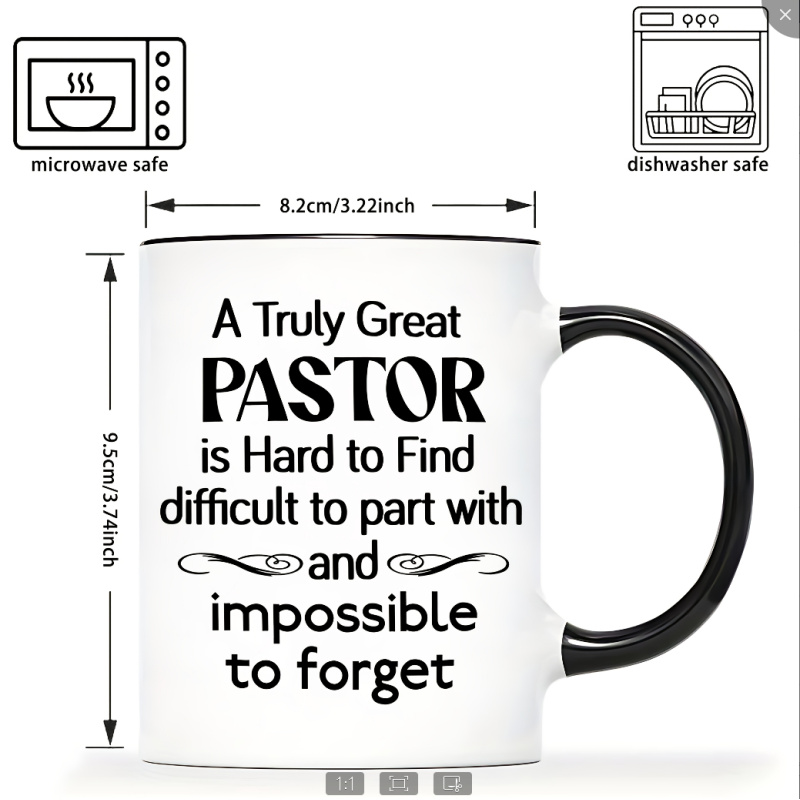 Ceramic Coffee Cup (Option: Black Inner Pastor Gift)