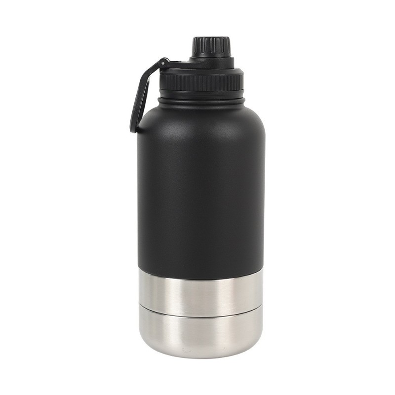 Outdoor Thermal Pet Outing Water Cup Bottle (Option: 32oz-Black)