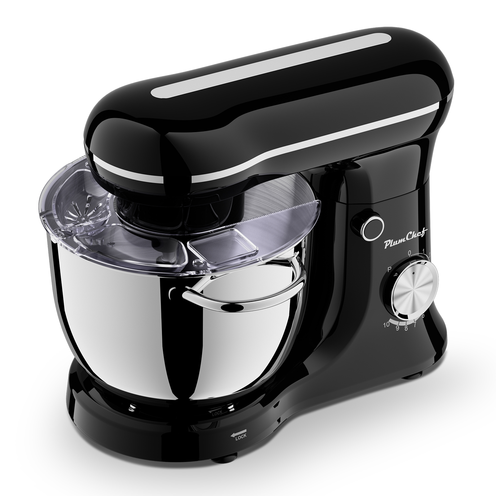 6QT Electric Stand Mixer, 10 Speed, Tilt-Head, Dough Mixer With Dishwasher Safe Stainless Steel Bowl, Flat Beater, Whisk For Baking, For Family K (Option: SM2542Nblack)