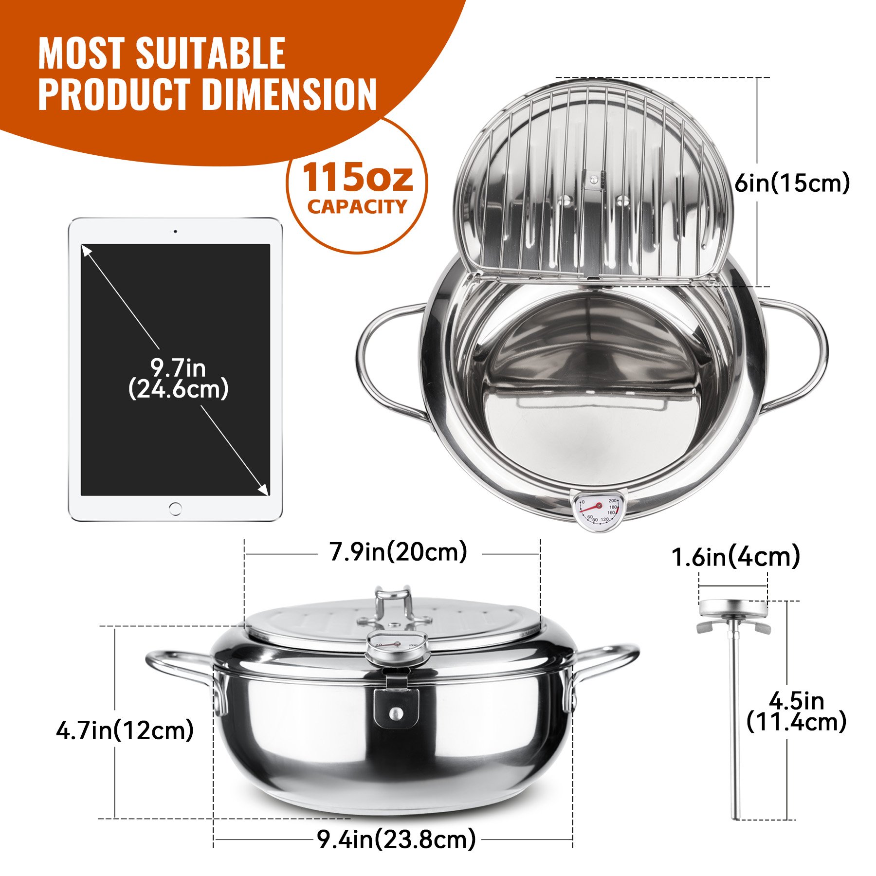Stainless Steel Pot Type 1 (Option: 24cm-1pc)