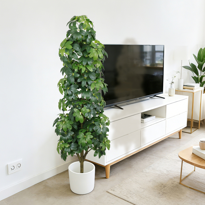 6FT Artificial Tree  Realistic Faux Tree, Suitable for Indoor and Outdoor Decoration ,1pc/set (Option: green)
