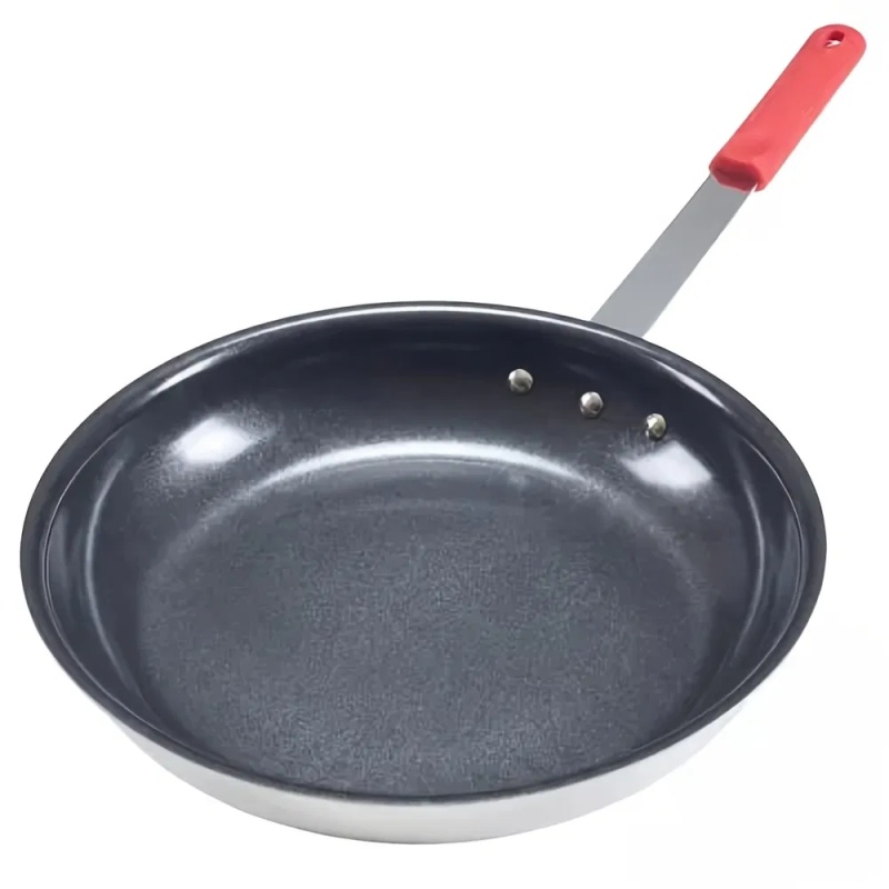 Ceramic Nonstick Egg Pan, Aluminum Frying Pan With Stainless Steel Base, Oven Safe, Dishwasher Safe Skillet (Option: Red-10IN)
