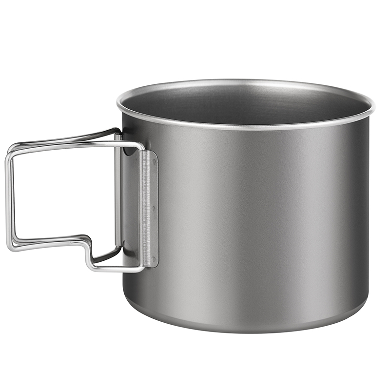 Uncoated Titanium Cup Pure Titanium Outdoor 800ml 29oz Cup For Camping (Option: Grey)